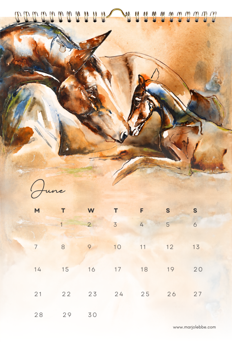 Calendar 2027, het blad van juni