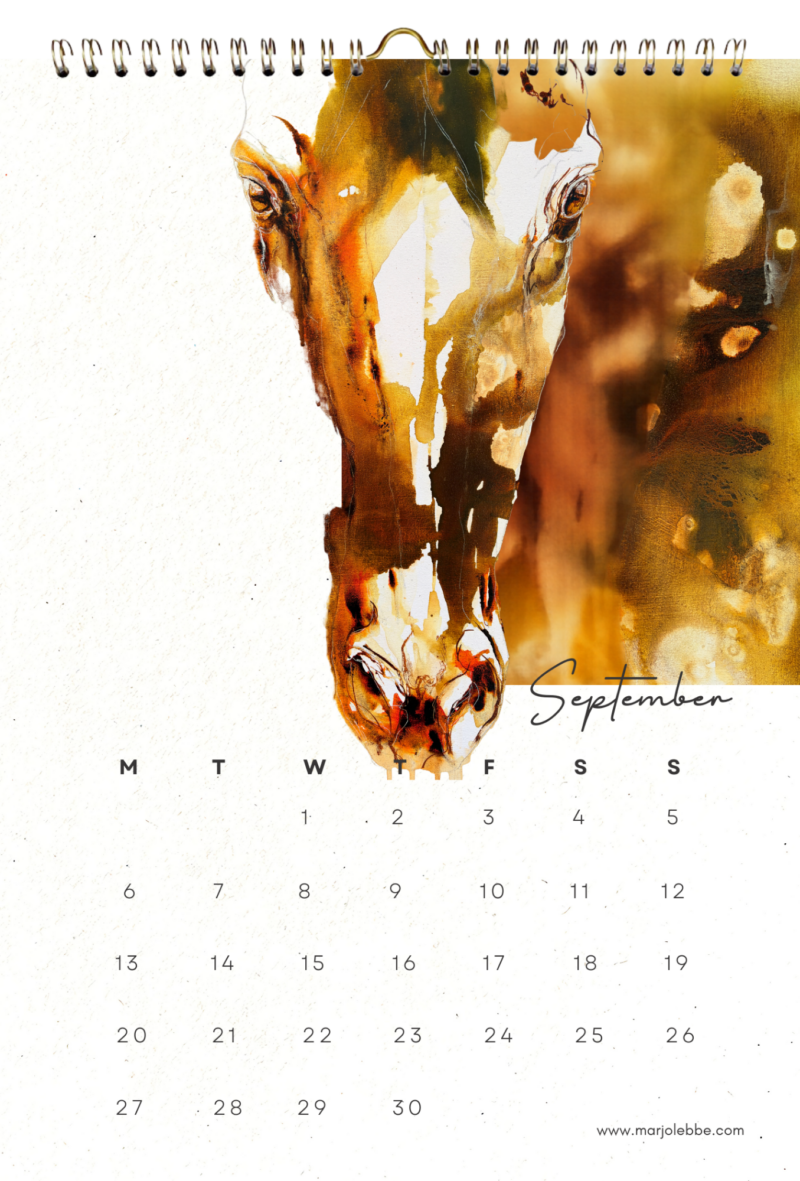 Calendar 2027, het blad van september