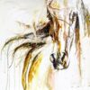 Yellow brown horse artwork called Redemption