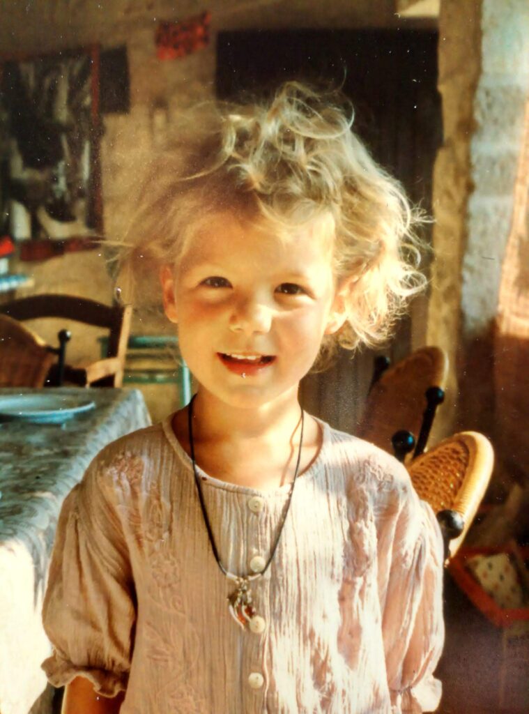 Artist Marjo Lebbe when she was 5 years old
