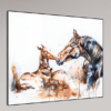 aluminium print mare and foal