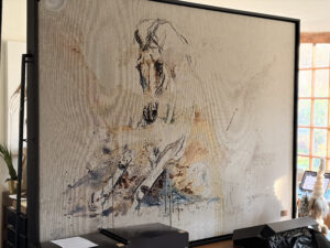 Woven Tapestry 'Snow' FRAMED